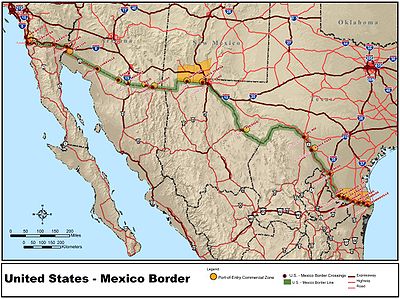 Frontera entre México y los Estados Unidos.