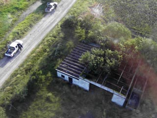 Rancho donde se encontraron los cuerpos de 72 indocumentados, San Fernando, Tamaulipas.