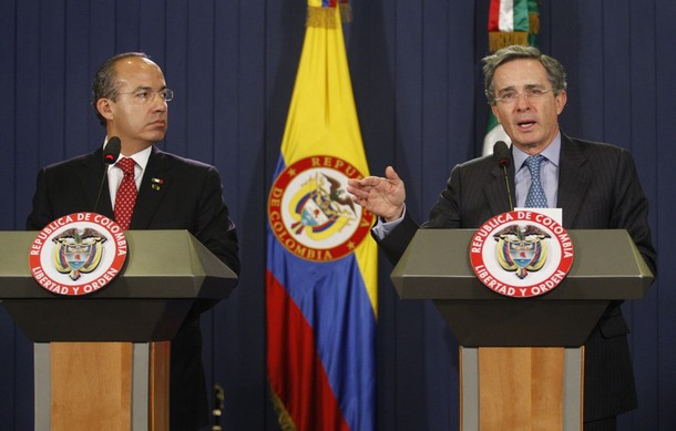 Felipe Calderon en Colombia 2009